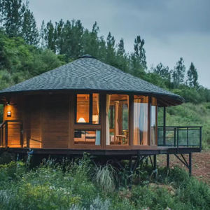 Forest Fusion Disposition panoramique Maison en <span class=keywords><strong>bois</strong></span> Serene Resort Retreat Immersive Forest Fusion Dwellings - Product Image 1