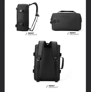 Nouveau sac à dos pour homme, sac à dos d'affaires de grande capacité, sac à bandoulière en PU imperméable, sac à dos de voyage portable pour affaires - Product Image 5