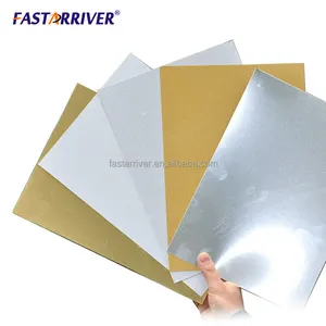 Schlussverkauf Sublimationsdruck Aluminiumpapierbogen Effekt weiß golden translit Sublimationsblatt