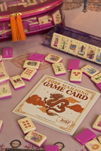 Juego de Mahjong Americano de Lujo de 160 Piezas con Temática de Nueva York, Ecológico, con Fichas Acrílicas Personalizadas, <span class=keywords><strong>Taxi</strong></span> de 5ta Avenida, Central Park, Little Italy - Product Image 3