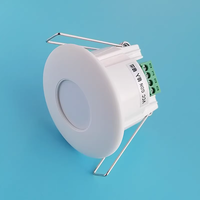 Capteur micro-ondes intégré 5.8G 12V/24V à courant faible, interrupteur à induction de présence humaine à contact sec