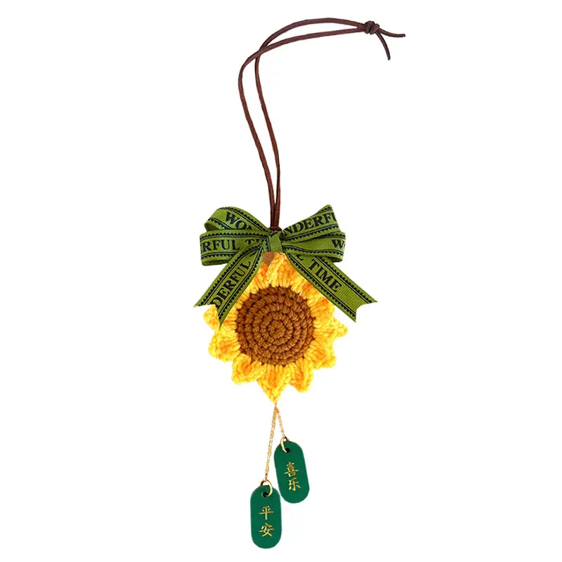 Wholesale Custom LOGO Sunflower Santa Hanging Ornament Christmas Tree Decorations