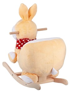 LULU LLTCAE Cheval à <span class=keywords><strong>bascule</strong></span> en <span class=keywords><strong>peluche</strong></span> en forme de lapin pour enfants - Product Image 2