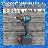 Perceuse-visseuse sans fil de qualité industrielle, moteur sans balais, fonctions multiples, prix bas, puissance et vitesse variable, direct de l'usine OEM