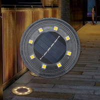 Lampes solaires encastrables IP68 étanches, 8 lampes LED encastrables, lampes de jardin enterrées pour la cour, la pelouse, les allées, la décoration du jardin