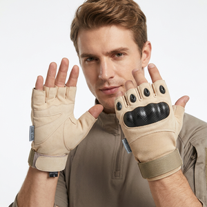 Customized Color Unisex Outdoor Half Finger <b>Gloves</b> PU Quick Release Tactical Buckle Waterproof UV Protection <b>Touchscreen</b> - Product Image 1