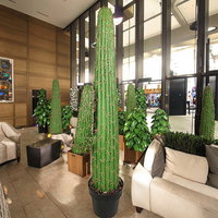 En stock, cactus en plastique de 110 cm de hauteur, cactus artificiel en PE de haute qualité pour la décoration paysagère