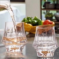 Usine directe à la main sculpture verres tasse en verre de haute qualité pour bière whisky vodka saké brandy logo personnalisable