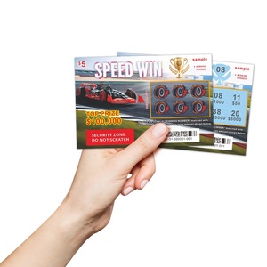 Matériaux de papier pour la conception de règles de jeu, impression numérique personnalisée CMYK pour jeux de course et loteries, avec données gagnantes - Product Image 1