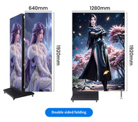 Pantalla LED Plegable Triple para Interiores, Módulo LED GOB de 1280 x 1920 mm, P2.5, P1.86, P1.53, Tipo Totem