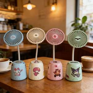 Ventilador de Escritorio Personalizado con Portalápices y Sacapuntas, 1 Velocidad, 250mAh, Venta Directa de Fábrica, Precio de Mayoreo - Product Image 6