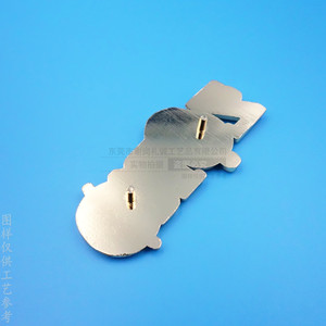Customized Metal Zoro Letter Badge Zinc Alloy Irregular Shape <b>Safety</b> <b>Pin</b> Riveted Column Type 3D Character Pattern - Product Image 4