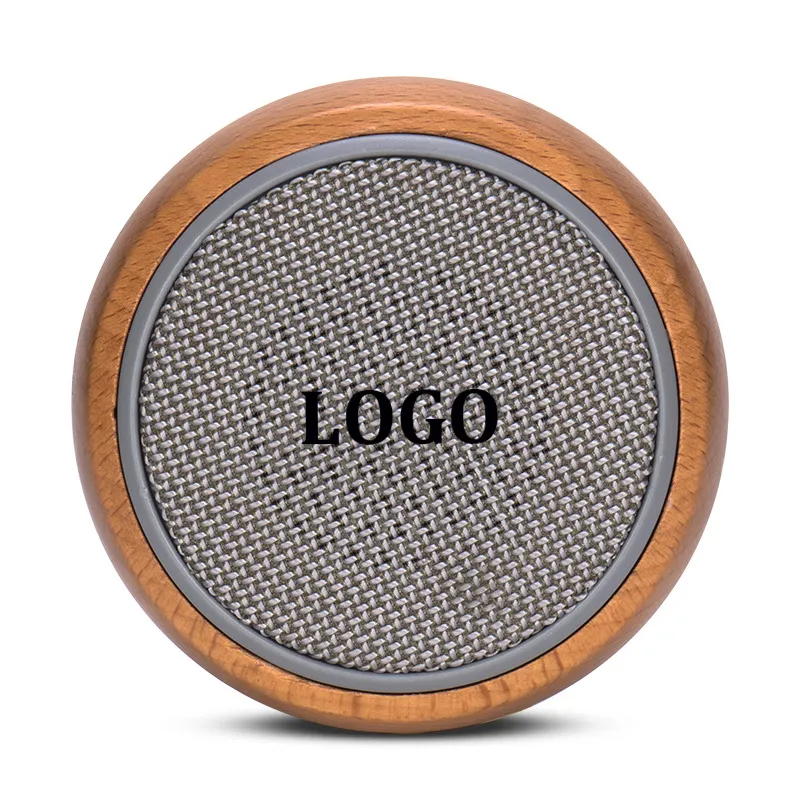 High quality portable wooden wireless BT speaker loudspeaker box With TF card slot customization