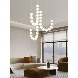 Lampadario a Sospensione in Ceramica di Alta Qualità, Stile Post-Moderno, Illuminazione di Lusso per Villa, <span class=keywords><strong>Applique</strong></span> in Acrilico a Forma di Sfera - Product Image 1