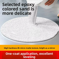 Peinture époxy colorée au sable, texture décorative, imperméable, antidérapante, pour sols et murs en ciment, béton, mortier, scellant à appliquer au pinceau