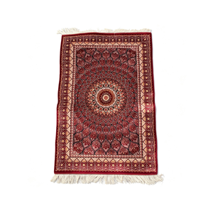 <span class=keywords><strong>Tappeto</strong></span> Persiano Rosso Borgogna in Modal con <span class=keywords><strong>Frange</strong></span>, <span class=keywords><strong>Tappeto</strong></span> Orientale da Preghiera Mandala, Vendita all'Ingrosso 80*120cm - Product Image 1