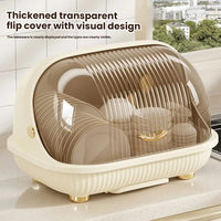 Grote capaciteit servieskast plastic serviesrek bord schaal organizer keuken opbergkast bestek organizer