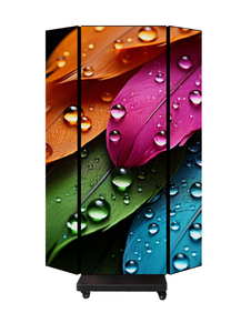 Double-Sided Tri-Fold LED Poster <b>Display</b> P1.25 P1.8 P2 P2.5 GOB Indoor Foldable Digital Signage Front Back Advertising Screen P2 - Product Image 2