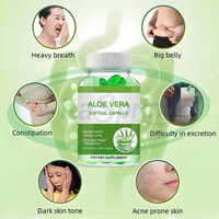 Los mejores productos naturales Cápsula blando de gel de aloe vera Suplemento para quemar grasa saludable Cápsulas blandas de aloe vera
