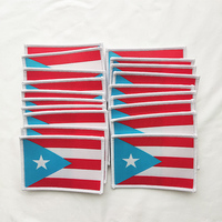 Tissu de drapeau national personnalisé en gros tissé fer sur étiquettes patchs pour chapeaux vêtements