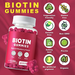 Fabrika doğrudan biyotin Gummies yetişkinler için saç tırnak bakımı vitaminleri yenidoğan-şekersiz OEM hamile kadınlar için değil desteklenen - Product Image 4
