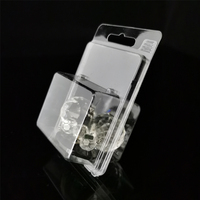Boîte d'emballage à clapet transparente transparente en PET de 5mm d'épaisseur recyclable pour perles de bijoux en stock