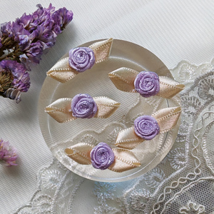 Lazos de cinta de grogrén prefabricados pequeños al por mayor, precio bajo de fábrica para decoración de embalaje de regalo, hechos de nailon duradero - Product Image 3