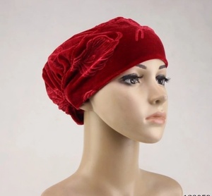 gold Velvet Women's Eco-friendly Breathable All-season Windproof Warm <b>Hat</b> - Product Image 1