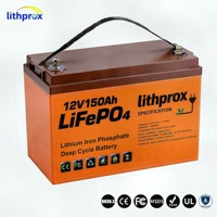 Batterie électrique pour tricycle 12V150AH 1.8KWh LiFePO4 à cellules prismatiques, charge équilibrée, haute efficacité pour fauteuil roulant électrique