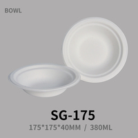 Bol à salade en pulpe de bagasse de canne à sucre naturelle, compatible micro-ondes, vaisselle jetable ronde pour plats à emporter