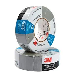 3M 6969 Extra Heavy Duty Duct Tape Silver Black 48 Mm X 54.8 M 10.7 Mil 24 Individuallly Wrapped Rolls/CA Conveniently Package