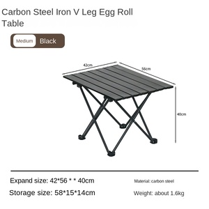 Ruida Outdoor Rectangular Folding <b>Table</b> Carbon Steel Picnic Portable <b>Camping</b> Lightweight Modern Outdoor Furniture - Product Image 3