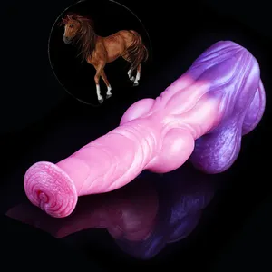 Fantasie Dildo mit Saugnapf Silikon Sexspielzeug Mischfarbe Dildo Adult Sexspielzeug Frauen Männer Geschenk Reife