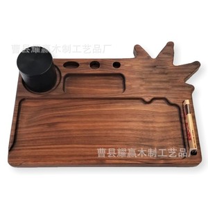 ถาดไม้สำหรับบุหรี่ Caoxian Yaoying ขนาด 30.5x23x2 ซม. กล่องเก็บของไม้เนื้อแข็งสำหรับชุดสูบบุหรี่ - Product Image 5