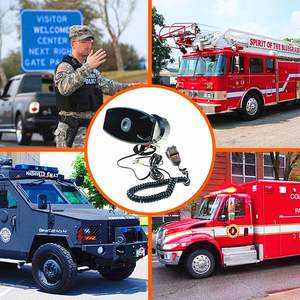 Accesorios Para Motos Klaxon de sirène 7 tons pour voiture et <span class=keywords><strong>moto</strong></span>, klaxon d'alarme, 12V avec fonction mégaphone - Product Image 6