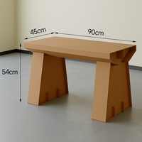 Présentoir de bureau en carton ondulé I405, table d'exposition, décoration, support pliable pour la maison