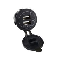 Chargeur USB double port 3.1A 12 - 24 volts avec interrupteur tactile marche/arrêt