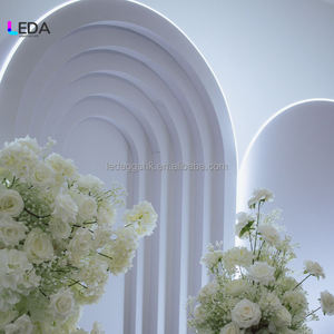 ฉากหลังงานแต่งงานอะคริลิคขนาดใหญ่ทันสมัย LEDA พร้อมแถบไฟ LED ตกแต่งงานปาร์ตี้ ฉากหลังงานแต่งงาน PVC สำหรับงานอีเว้นท์ - Product Image 2