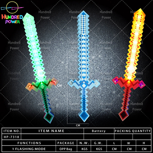 Pistola de juguete de píxeles con luz LED de cien Potencias para jugadores y niños - Product Image 4