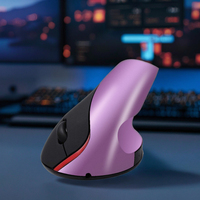 Pasokan Pabrik Mouse Game USB BT 2.4GHz Sensor Optik Nirkabel ROHS Dapat Diisi Ulang Desain Vertikal Jari Tangan Kanan