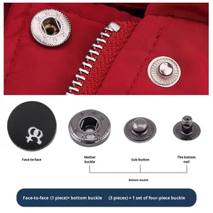 Boutons-pression plats en nylon colorés, boucles de panneau personnalisées pour accessoires vestimentaires, vente en gros - Product Image 2