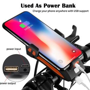 Lampe multifonctionnelle 4 en 1 étanche <span class=keywords><strong>pour</strong></span> <span class=keywords><strong>vélo</strong></span> d'extérieur Chargement USB Support de téléphone LED puissant avant arrière <span class=keywords><strong>pour</strong></span> <span class=keywords><strong>vélo</strong></span> - Product Image 2