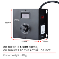 Contrôleur de moteur à courant alternatif 220V 10000W Régulateur de tension Gradateur Variateurs de vitesse de moteur Thermostat Régulateur de tension électronique