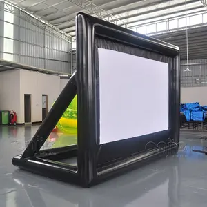 Cinema inflável tela de filme Familly partido exterior portátil alugado dianteiro e traseiro projetor Cinema projeção Drive-In Theater