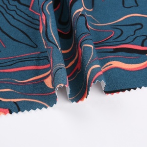 Vải thời thượng <span class=keywords><strong>2025</strong></span> dệt kim đôi 95% polyester 5% spandex in hoa thân thiện với môi trường tái chế Habijabi chất liệu vải crepe co giãn - Product Image 6