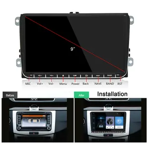 Autoradio Android 8.1 Car Radio Stereo 2 Din Hd 1024*600 Touch Screen MP3 / MP4 Players