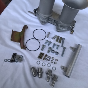 FAJS corpo farfallato singolo DCOE argento adatto per le corse e la conversione del motore CARB in EFI, l'altezza è di 90MM per tromba d'aria - Product Image 2