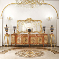 Buffet de luxe en bois massif de style rococo Meuble de salle à manger française pour salle à manger ou entrée