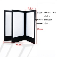 Livre de Menu rétroéclairé à Led de 3 Pages pour Bar, Restaurant, hôtel, événement, affichage Rechargeable, support de couverture de Menu à LED
