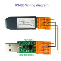 N434E01 DS18B20/NTC/AHT20 RS485 Sensor Suhu dan Kelembapan Modbus RTU Monitor untuk Layar Konfigurasi Panel Sentuh PLC